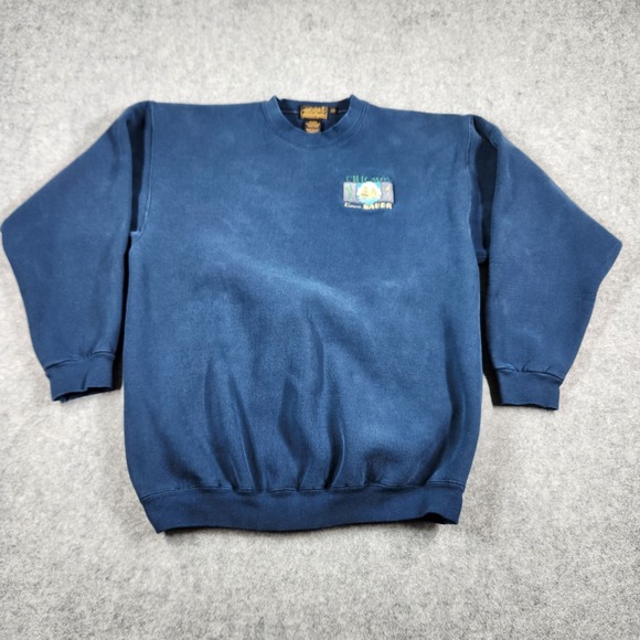 Eddie Bauer Other - Vintage Eddie Bauer Sweatshirt Mens Medium Baggy 90s Blue Chicago Long Sleeve